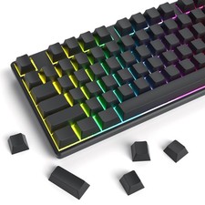 Blank Thick PBT Keycaps Cherry Profile 129 Key 7U Spacebar Minimalist Grey picture