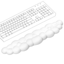 RUYEDE Cloud Wrist Rest Keyboard 17IN, White picture