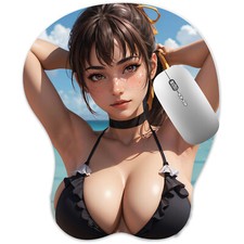 3D Mousepad Oppai Mouse pad with Wrist Rest Pain Relief Anime Manga pad Kasumi picture