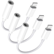 Lightning to 3.5 mm Headphone Jack Adapter, 3Pack, White/Lightning 3.5mm  picture