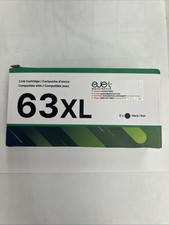ejet 63XL Compatible Ink Cartridge Black Tri-Color for HP Inkjet Printer 2 Pack picture