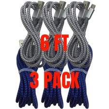 3X Lot USB Fast Charging Cord 6Ft For iPhone 12 11 8 7 6 XR X iPad Charger Cable picture