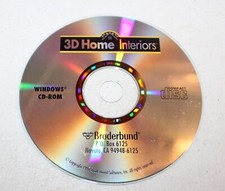 3D Home Interiors Windowd CD-ROM 1997 Broderbund DISC ONLY picture