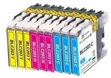 9P XL CMY Printer Ink +Chip fits Brother LC203 MFC J680DW J460DW J5320DW J480DW  picture