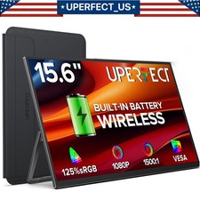 UPERFECT Wireless Portable Monitor with Battery 8000mAh, 15.6