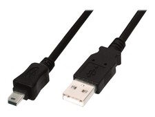 Digitus USB 2.0 connection cable type A mini B cable AK-300130-018-S picture