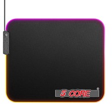 5 Core RGB Gaming Mouse Pad 12 LED Modes Black Non Slip Rubber 11.8x9.8in picture