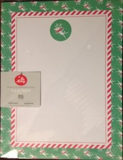 Computer Printer Paper Rudolph Red Nose Reindeer Border 40 Sheets Stationery picture