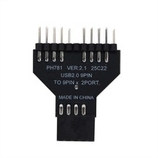 Mainboard USB 2.0 9Pin Female 1 To 2 Male Extension Adapter USB HUB Connector picture