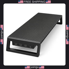 Fayquaze Monitor Stand Riser with USB Hub, Ergonomic Laptop Desk Organizer picture