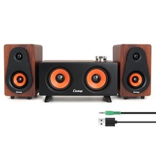 【2026 Update】 USB 2.1 Computer Speakers with Subwoofer, 3.5mm/USB Input Pc  picture