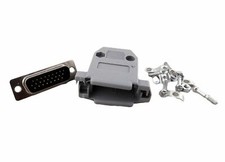 10pcs DB26 Male Plug 26 Pin 3 Rows D-Sub Connector Plastic Hood Cover Backshell picture