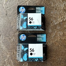 2 PACK HP 56 - Black Inkjet Print Cartridges BRAND NEW AND SEALED picture