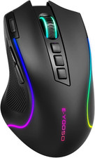 E-YOOSO Wireless Gaming Mouse, Ergonomic PC Gaming Mice with Thumb Groove, Tri-M picture