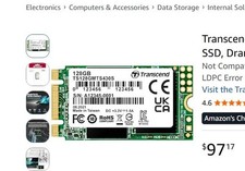 Transcend M.2 SSD 430S 128GB M.2 2242 SATA III Internal SSD DRAM Cache picture