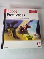 Vintage Adobe Premiere 6.5 Upgrade Windows PC Box COMPLETE Serial Key CD 2002 picture