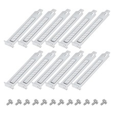 12PCS Silvery PCI Slot Cover Dust Filter Ventilation Deflector with Slant Holes picture