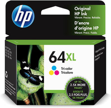 HP 64XL Tri-Color Ink Cartridge - Genuine OEM New (N9J91AN) - Exp 04/27 picture