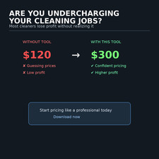 Cleaning Business Quote System | Pricing Invoice Profit Calculator picture