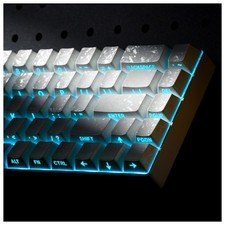 XVX White Shine Through Keycaps Forged Carbon Texture Cherry Profile PC picture