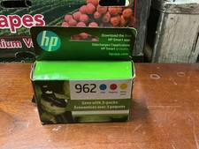 New 3-PACK HP 962 Tri-Color Ink Cartridge Cyan Magenta Yellow, No warranty picture