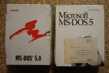 Toshiba MS-DOS 5.0 SEALED OS & User & Reference Manuals w/Box Vintage Tech 1990s picture