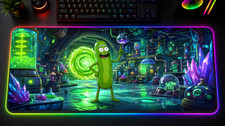 Rick and Morty XXL RGB Gaming Mouse Pad LED Desk Mat picture