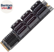 NGFF NVME M-Key PCI Express M.2 to SATA 3.0 6Gbps 9 Ports Adapter Converter Hard picture