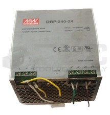 MEAN WELL DRP-240-24 SWITCH REGULATOR POWER SUPPLY 100-240VAC 3.5A 50/60HZ picture