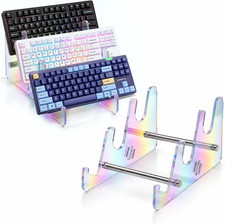 Sliner 2 Pcs Acrylic Mechanical Keyboard Display 3-Tier Stand Rack picture