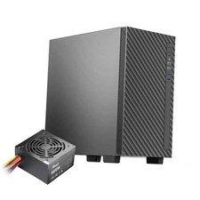 Micro ATX Mini Tower Desktop Computer Case | Pre-Installed 400W FBM-X5-400 picture