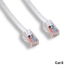 KNTK White 7ft Cat6 UTP Non-Booted Ethernet Patch Cable 24AWG 550MHz Networking picture