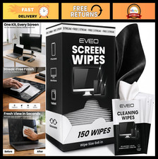 150 Pack Electronic Screen Wipes - Cleaner for PC, Laptop, Phone, Car & More - M picture