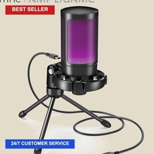 AmpliGame by FIFINE RGB USB Gaming Microphone with Light-touch Mute,Condenser picture