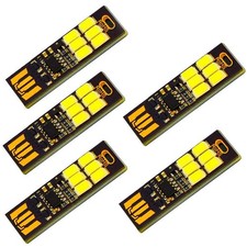 5Pcs 6-LED USB Portable Keychain Lamp With Touch Dimming 1W 3200K Warm Light picture