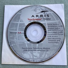 Arris Touchstone TM402 Version 3.0 Modem USB Drivers 2004 Install CD Vintage picture
