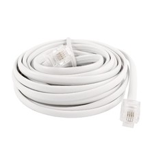 10ft RJ11 6P4C Modular Telephone Phone Cables Wire White picture
