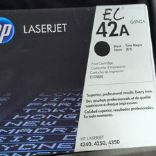 HP Original 42A Black Toner Cartridge | Works LaserJet 4240, 4250, 4350 Series picture