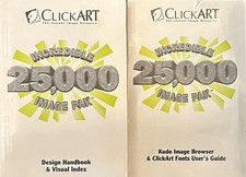Click Art 25000 Image Pak Manual Includes 3 CDs Design Handbook & Visual Index picture