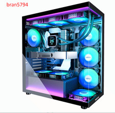 ATX PC Case 7 PWM ARGB Fans Pre-Installed, Type-C Mid Tower Computer Case picture