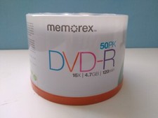 BRAND NEW Memorex DVD-R 16X 4.7GB 120min 50 Pack Factory Sealed picture