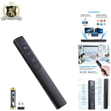 Wireless Presenter Remote with Bright Red Laser Pointer & Volume Control - 100M picture