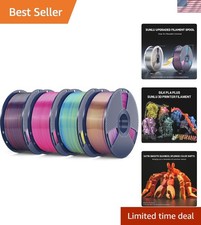 4KG Quadruple Color Silk Filament, Silk PLA 3D Printer Filament 1.75mm, Dimen... picture