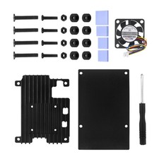 For Raspberry Pi 5 Aluminum Alloy Case with Temperature Controlled Cooling Fan picture
