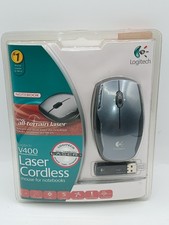Logitech V400 Laser Cordless Notebook Mouse Metallic Grey - NEW/SEALED picture