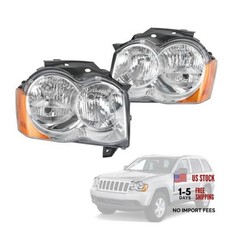 Grand Cherokee Chrome Headlights Assembly Replacement picture