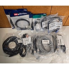 17 Pc Mixed Cable Lot HDMI CAT6 CAT5e Ethernet USB Crestron Polycom Legrand New picture