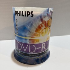 Phillips DVD-R - 100 Pack 16x 4.7 GB 120 Min Blank Media Disc - New picture