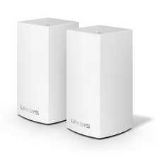 WHITE - LINKSYS VELOP DUAL BAND AC2400 INTELLIGENT MESH WIFI ROUTER 2 PACK picture
