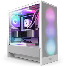 NZXT - H5 Flow RGB 2024 Compact ATX Mid-Tower Airflow PC Case - White picture